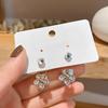 Shinning Flower Drop Earrings For Women Elegant Cubic Zirconia Fashion Jewelry All Match