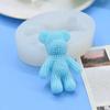 Top Quality DIY Crystal Epoxy Resin Mold Diamond Bear Keychain Backpack Buckle Semi-dimensional Silicone Mold for Crafting