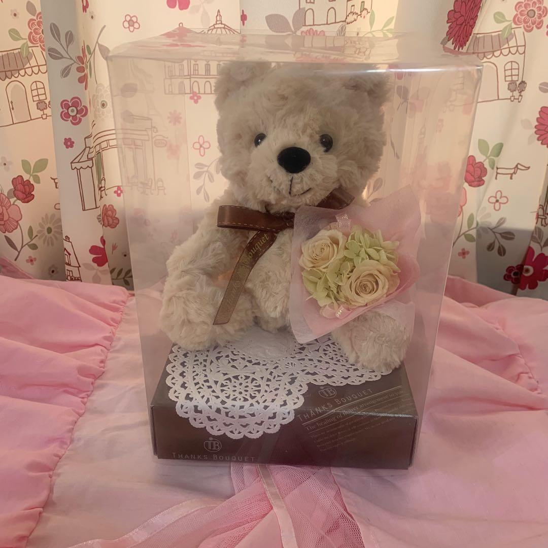 

[USED] Teddy bear stuffed animal interior preserved flower gift celebration