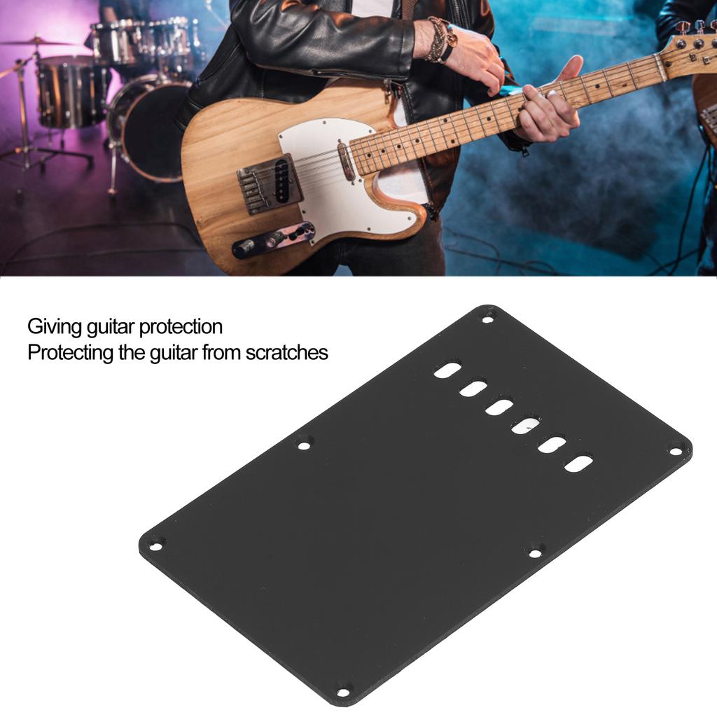 2Pcs Electric Guitar Back Cover Plate 6 Holes Robust Exquisite Looking Guitar Pickguard Backplate