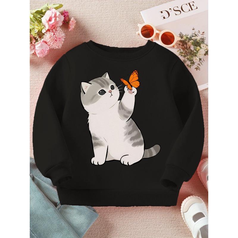 Kids Sweatshirt,Round Neck Sweatshirt for Spring/Autumn, Fashionable And Versatile Cute Print Casual Sweatshirt,Soft Cotton Sweatshirt