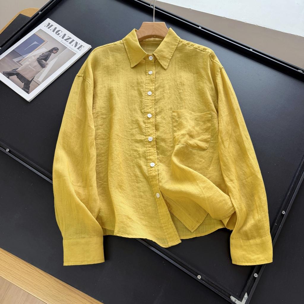 1116 summer new thin ramie shirt sunscreen shirt women's light luxury high-end sunscreen clothes women's top