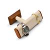 Elegant Jewelry Showcase With Walnut Frame And Velvets Texture Flat Tube Design Display Stand Organiser