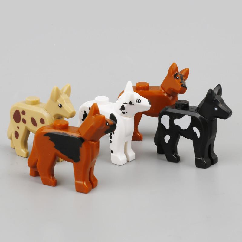 City Figure Street View Patchwork Toys Pet Dog Animal Cabin Kennel Accessories Small Particles