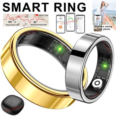 Inel inteligent Oxigen din sânge Ritm cardiac Monitorizare somn Smartring IP68 și 5ATM Impermeabil Moduri multisport Smartring Bărbat Femei