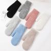 Gloves For Women In Winter Cute Plush Thickened Rabbit Fur To Keep Warm And Furry Student Riding To Prevent Cold And Freezing
