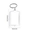 5/50Pcs Transparent Photo Frame Keychain Tassels Snap-In Custom Insert Photo Acrylic Blank Keyring Clear Blank Picture Pendant