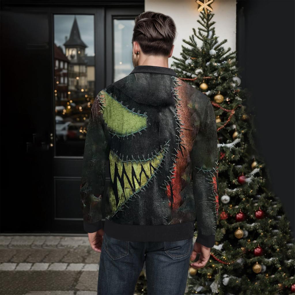 Men's Halloween Printed Corduroy Button Shirt