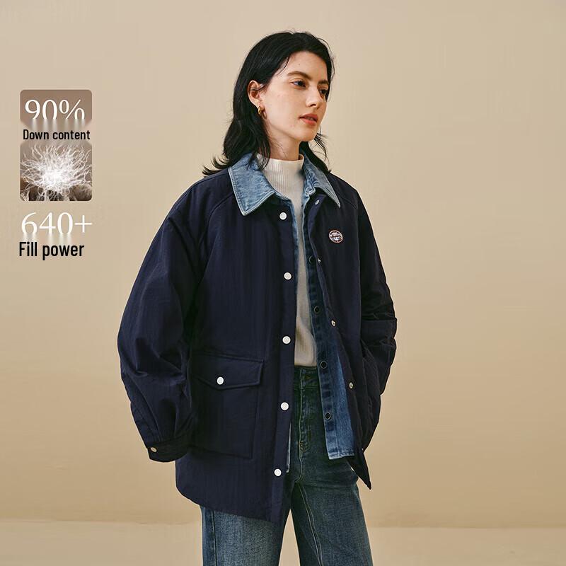 

Женский джинсовый пуховик Yinman с эффектом двух вещей XL