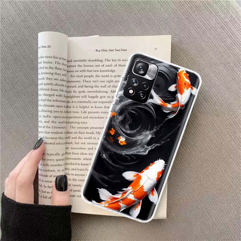 High End Ornamental Fish and Koi Carp Phone Case For Redmi Note 13 12 Pro Plus 14 15 Pro 5G 11 11T 11E 11S 10 Pro 10S 9 9S Cover