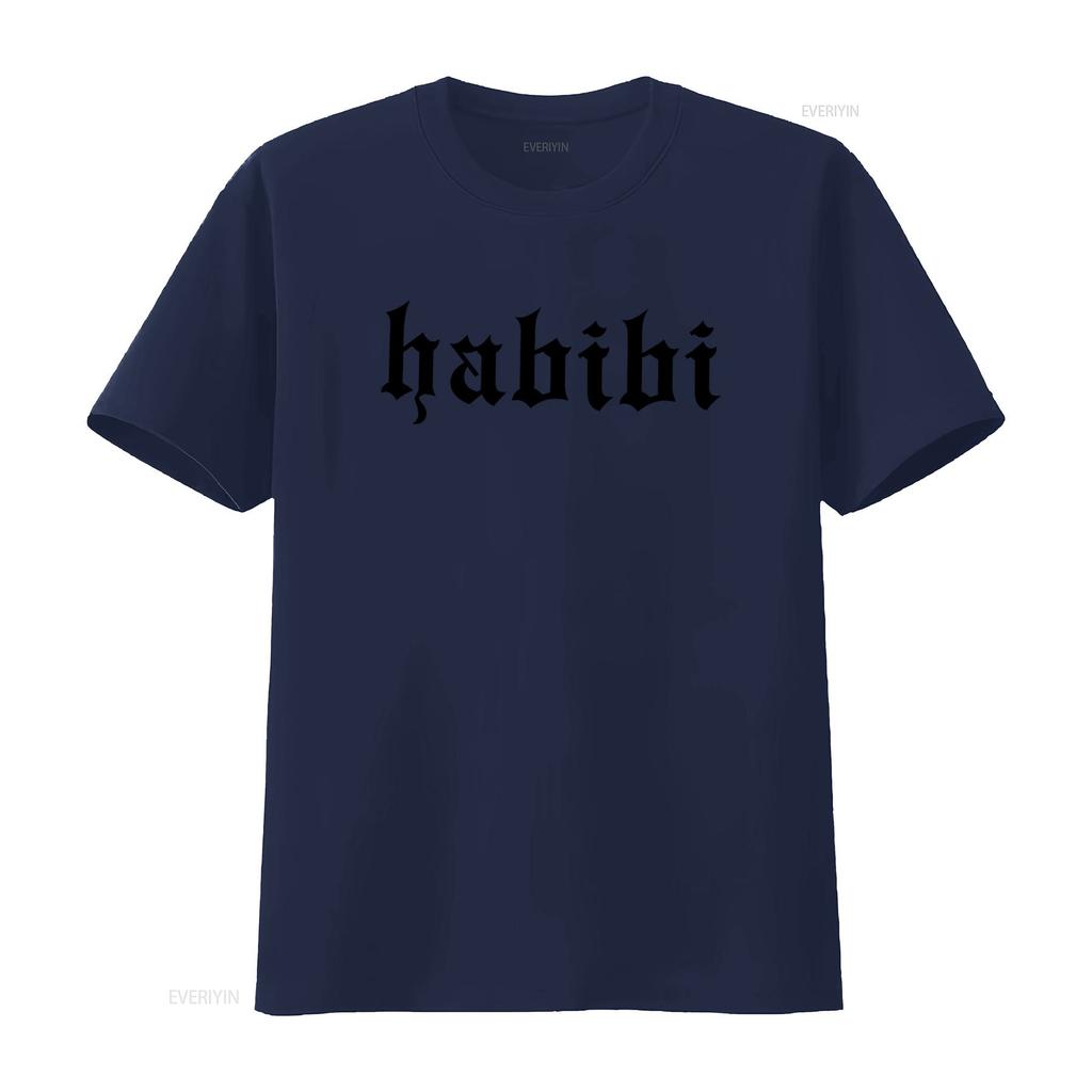 Habibi T Shirt Love Arabic Lebanese Women Be Kind Couple Positive vintage Washed homme graphic Soft Versatile fashion