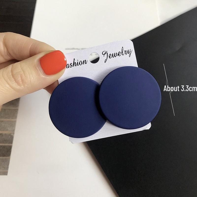 Trendy geometrické matné akrylové náušnice v barvách bonbónů