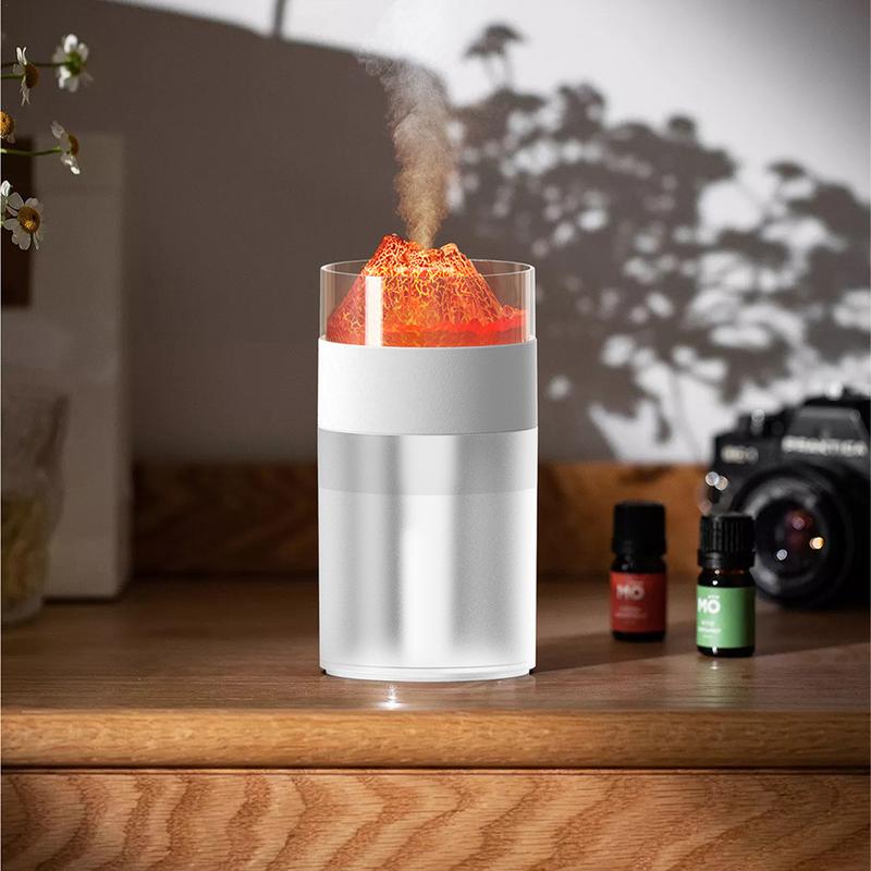 Volcano Humidifier Mist Air Spray For Home Simulation Volcano Air Perfume Diffuser Humidifier Colorful LED Lights Aromatherapy