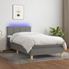 Maison Exclusive - Base a doghe per letto con materasso e LED Grigio scuro 80x200cm