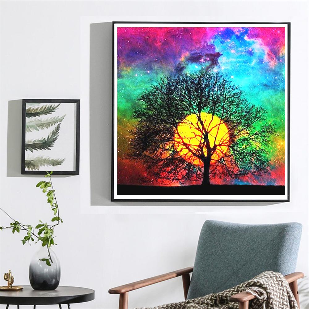 Diamond Painting Moon Night 5D Diy Full Drill Landscape Diamond Embroidery Mosaic Cross Stitch Home Decoration Crafts Kit Gift