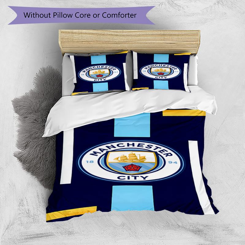 3pcs Football Team (32) Design Cover Set - HD Printed Bedding with 1 Cover and 2 Pillowcases - Perfect for Home and Dorm Decor