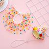 Pet Dog Birthday Party Dog Hat Candy Color Dot Lace Cat Bib Suit Cute Small Medium Dogs Costume Cap Pet Products Accessories