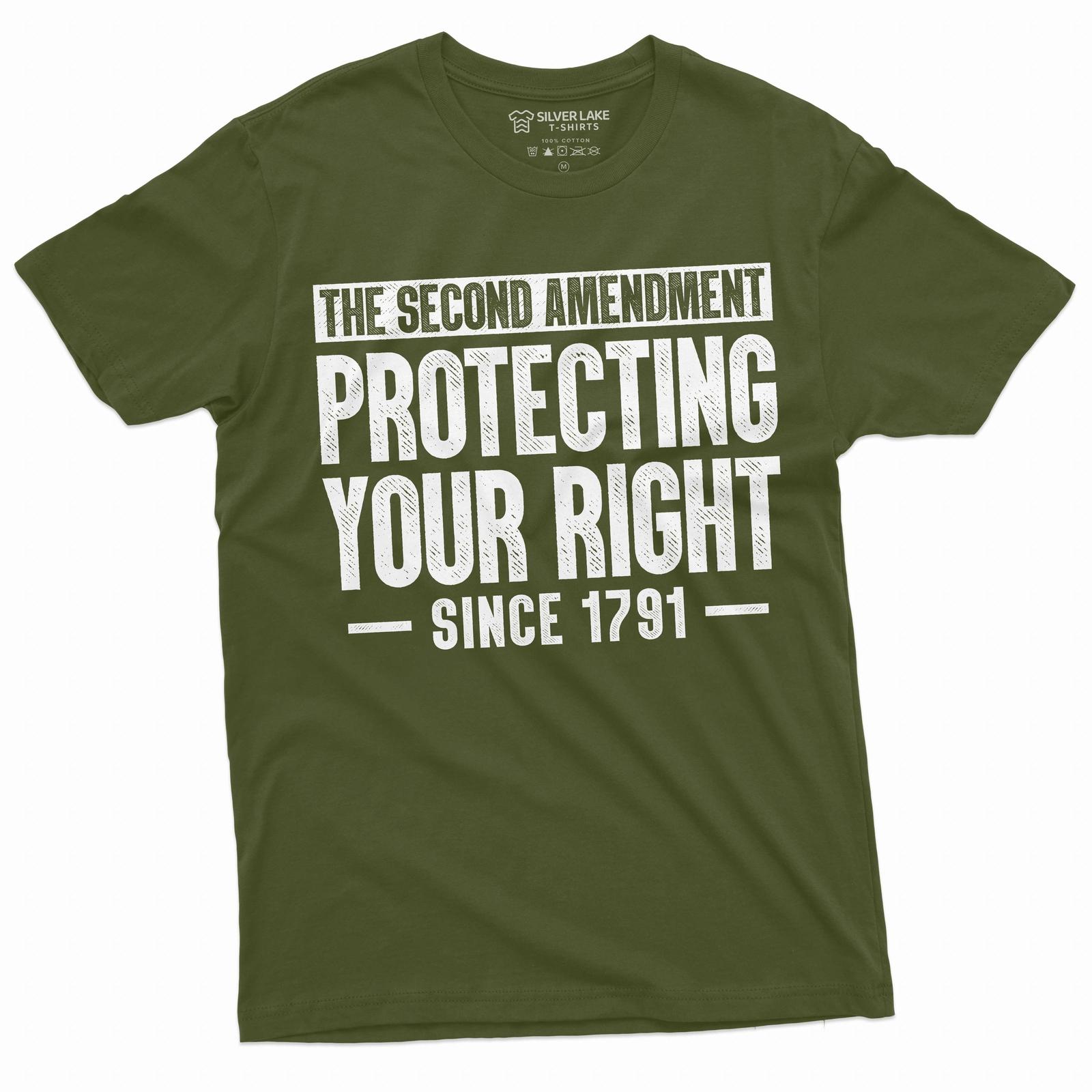 2nd Amendment tshirt protecting your rights since 1791 shirt gun rights shirt L