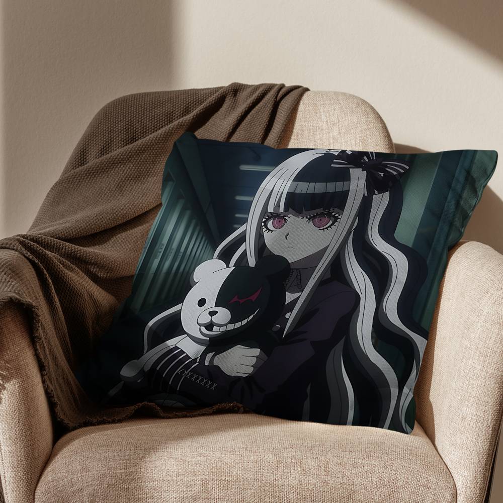 SSuper Danganronpa Goodbye Pillow Case Office Cushions Suitable For Sofa Car Bedroom Decorative Cushion Cover 30x30cm