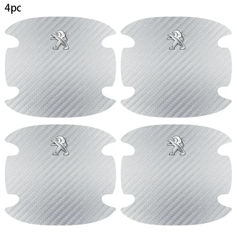 

2026 Hot Car Sticker Car Carbon Fiber Door Bowl Sticker Door Handle Protective Film For Peugeot 206 307 308 3008 207 208 407 508 For Peugeot