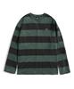 Peullukeu Slam Logo Stripe Pigment Long Sleeve T-Shirt Blue Green Flt715
