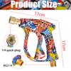Graffiti Design High Pressure Water Gun 4350PSI 1L Foam Gun 1/4" Quick Nozzle Kit with Karcher Adapter & Anti-Slip Rubber Base