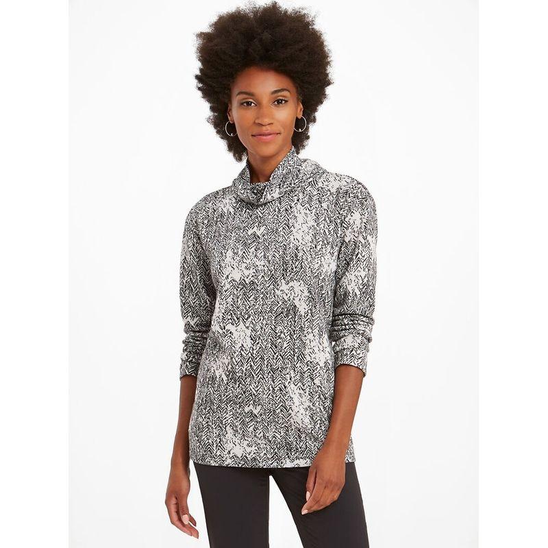 

23 Spring New Cotton Elastic Print Turtleneck Coat with Pockets Lightweight Sweater Fashion Plus Size Female Pullover Knitwear Plaid Fingerprint Print S