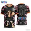 One Piece Anime Luffy Gear 5 3D Print Football Jersey For Men Women T-shirt Summer Casual Cosplay O-neck Tees Sports Kids Tops