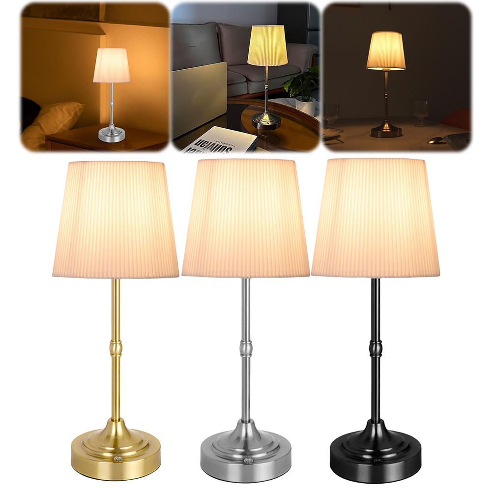 Portable Cordless Table Lamp Cordless LED Metal Table Lamp USB Rechargeable 2200K Warm Light Night Light for Bedroom Bar Balcony