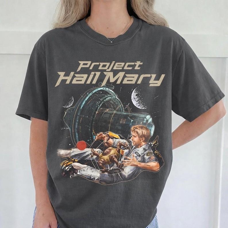 Project Hail Mary Astronaut Sci-Fi Graphic T-Shirt Andy Weir Fan Tee Unisex T-Shirt XXXXL
