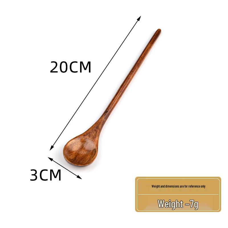 

ZISIZ Japanese Solid Wood Long Handle Stirring Spoon
