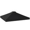 Gazebo Roof Replacement UV50+ Waterproof Pop Up Canopy Cover with 8 Drainage Holes 3 X 3 M Black