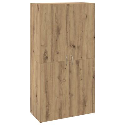 Office Cabinet Reclaimed Wood Look 60 X 32 X 115 Cm Engineered Wood