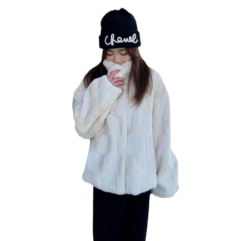New coat winter imitation rabbit fur stand-up collar short fur coat thickened temperament celebrity Mao Mao coat women