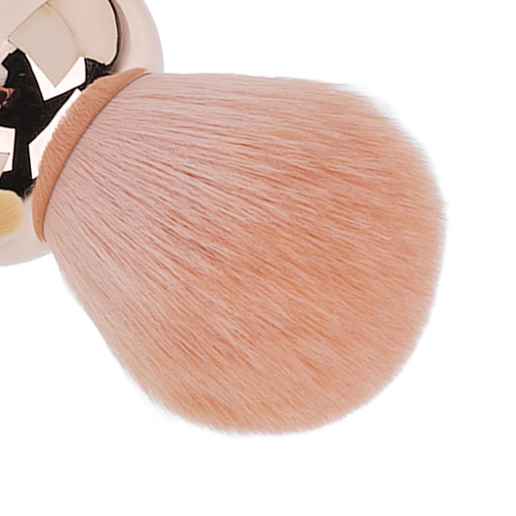 2pcs Nail Dust Cleaner Brush Exquisite Mellow Handle Soft Hair Nail Dust Powder Remover for Home Salon