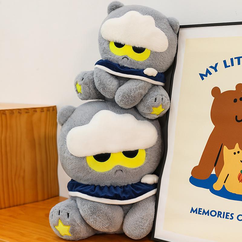 New Creative GD Quan Zhilong Little Gray Cat Cute Cloud Cat Plush Toy Large Throw Pillow Rag Doll Girl Birthday