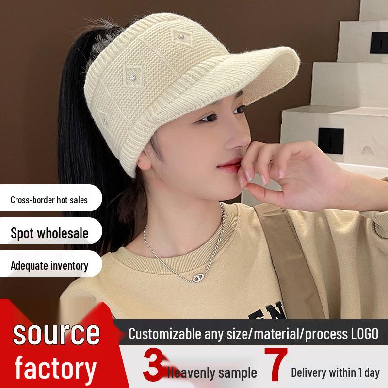 

Women s Fashionable Duckbill Cap - Korean Style Autumn/Winter Knitted Wool Hat for Outdoor Warmth One Size жовтий