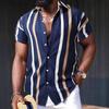 Summer New Men's Casual Beach Printed Short-sleeved Versatile Fashion Shirt