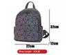 Luminous Geometric Backpack Women's Bag New Diamond Zipper Backpack Trend Bag Women's Bag
