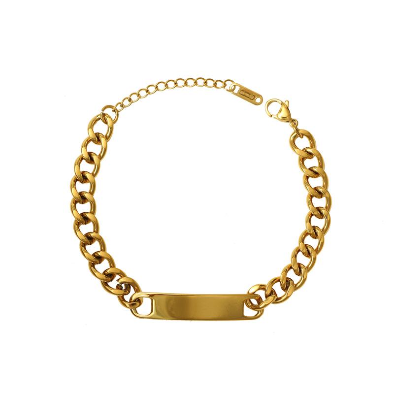 Special For Smooth Curved Brand Name Personalized Diy Lettering Couple Bracelet Personalized Inspirational Titanium Steel Bracelet Jewelry
