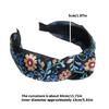 Mexico Embroidery Flower Knotted Headbands Wide Hairhoop for Women Special Occasion and Festival Dressingup Accessory