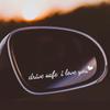 Rear View Mirror Sticker Drive Safe I Love You Car Mirror Sticker Cute Vehicle Accessories For Dashboard Windshield Window