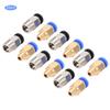 20Pcs Straight Pneumatic Fitting Push Connect for Bowden Ex 3D Printers PC4‑M10 PC4‑M6