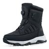 Winter Men's Rotating Button Snow Boots Thick plush cotton Boots keep warm Winter Boots Non-slip Mid-calf Boots outdoors shoes