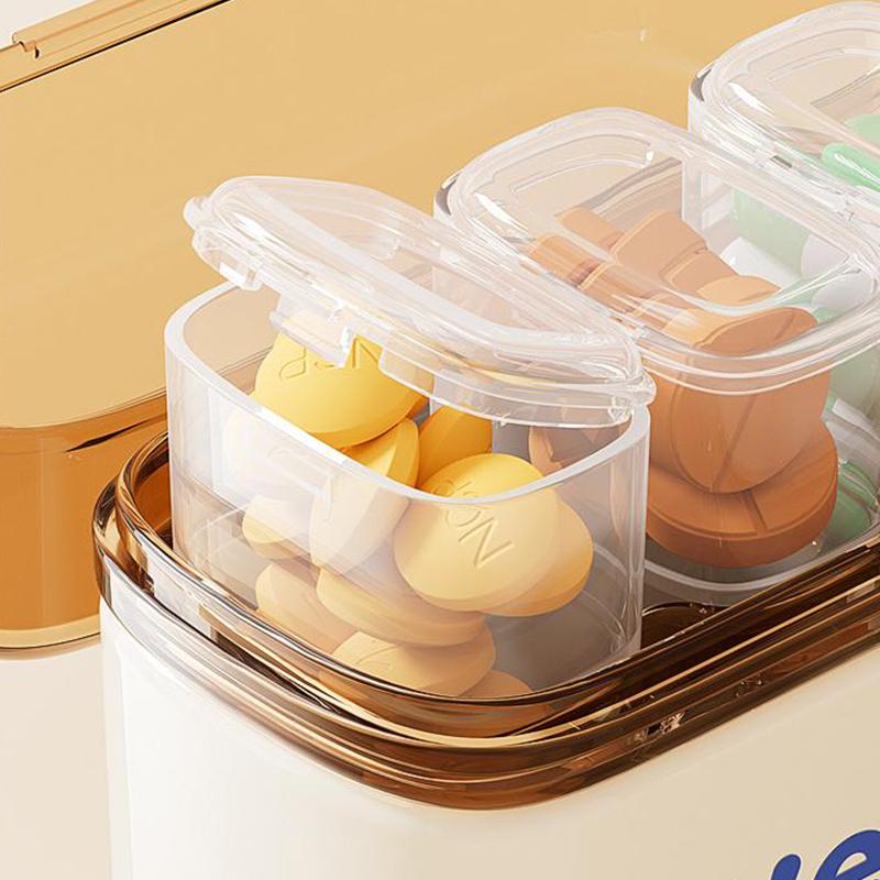 Mini Portable Pill Box Health Travel Supply Moisture Proof Daily Medicine Dispensing 4/7 Compartment Medicine Box Storage Box