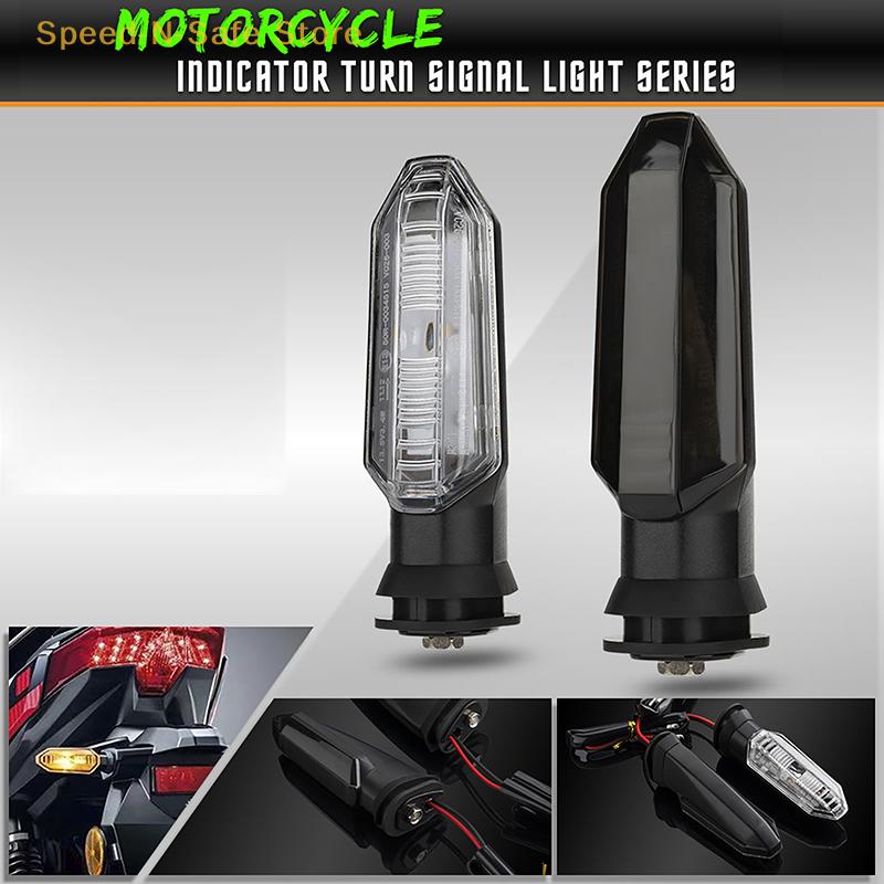 2Pcs Mini 8mm Motorcycle LED Amber Lights, 12V Turn Signal Blinkers, Perfect Flashing Moto Indicator Accessories