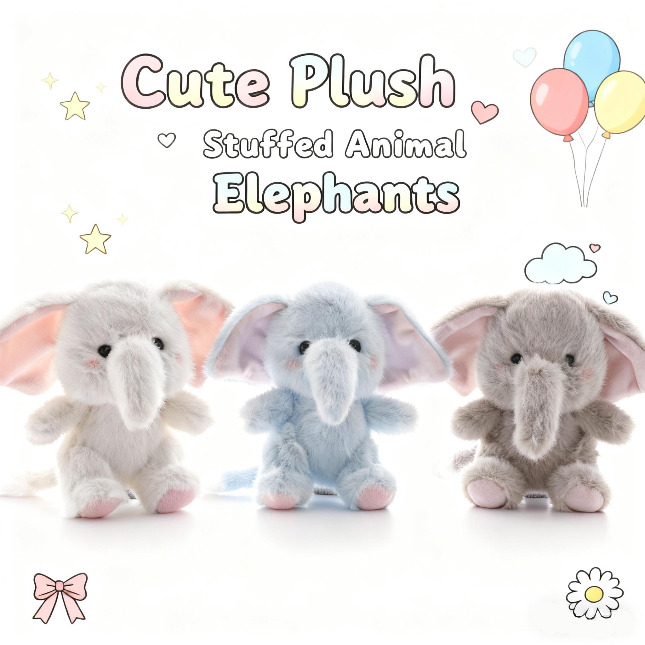 Mini Éléphant en Peluche Animaux en Peluche Cadeaux d'Anniversaire Éléphant Jouets en Gros Porte-clés en Peluche DIY Animal en Peluche pour Fête d'Enfants
