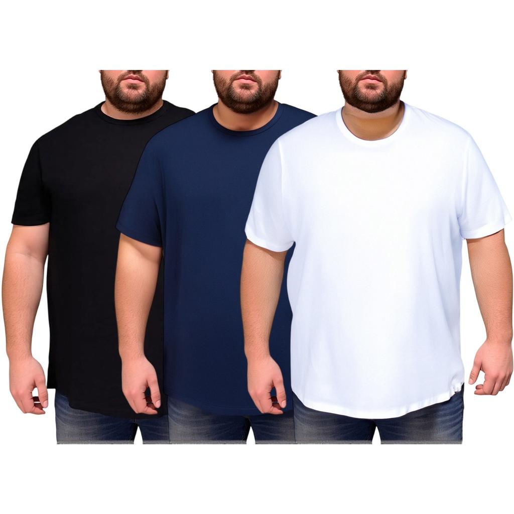 Men's Large-sized Short-sleeved T-shirt In Solid Color Is Versatile And Casual