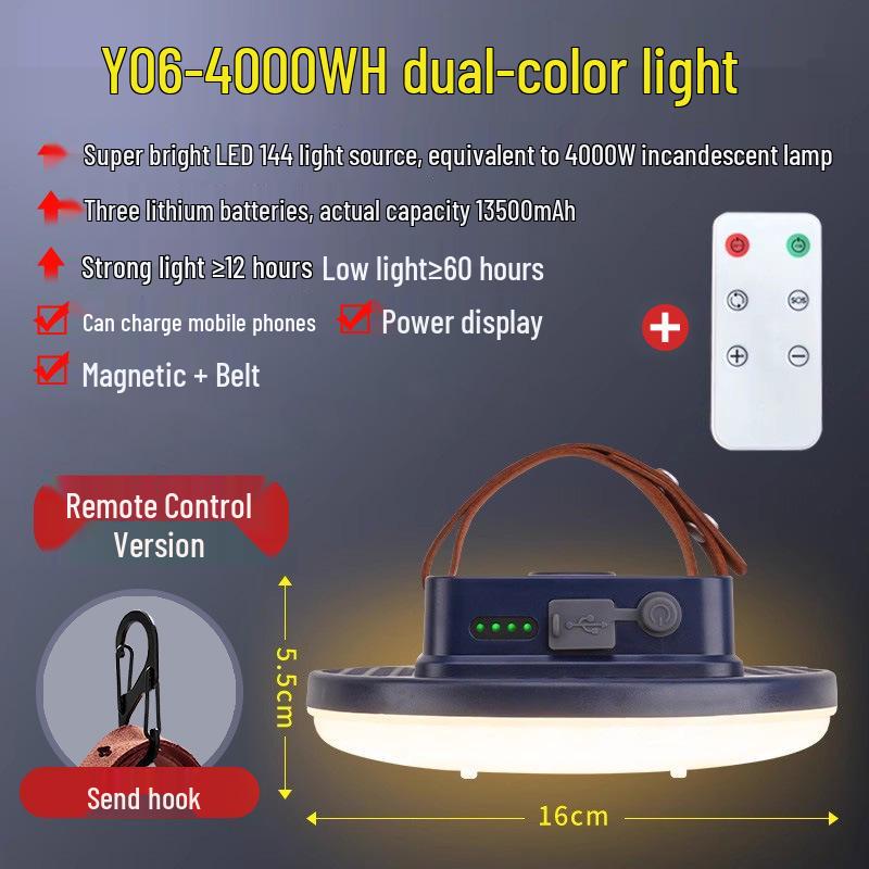 Ultra Bright Rechargeable LED Camping and Emergency Magnet Tent Light