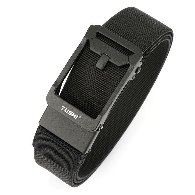 

Hardened Automatic Buckle Training Belt Elastic Nylon Waist Outdoor Casual 120cm чёрный